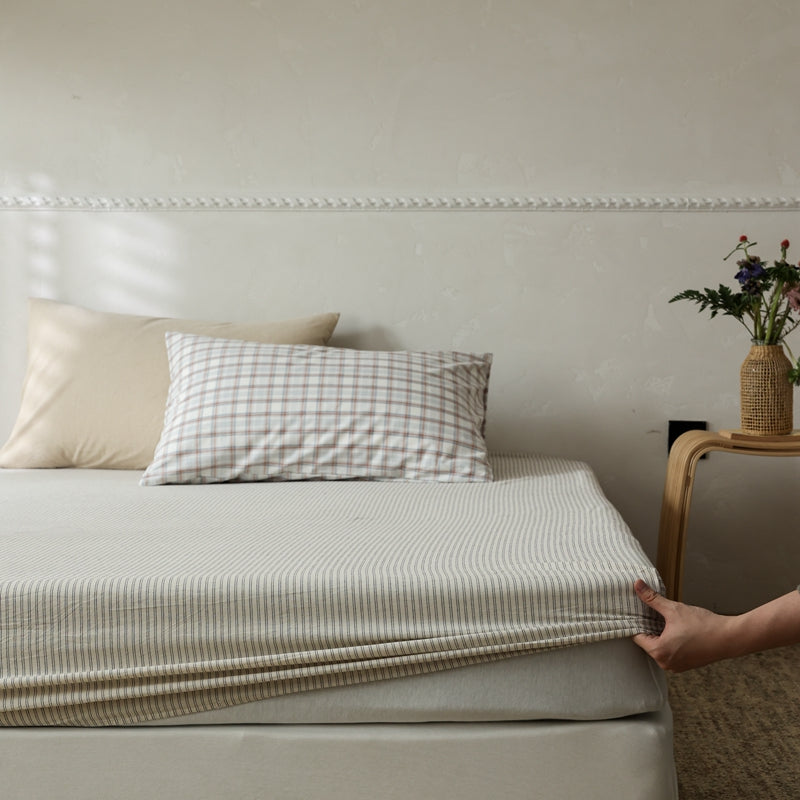 Desert Sand — The Linear Premium Washed Cotton Sheets