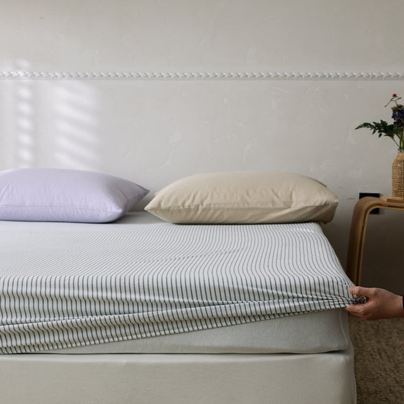 Obsidian — The Linear Premium Washed Cotton Sheets