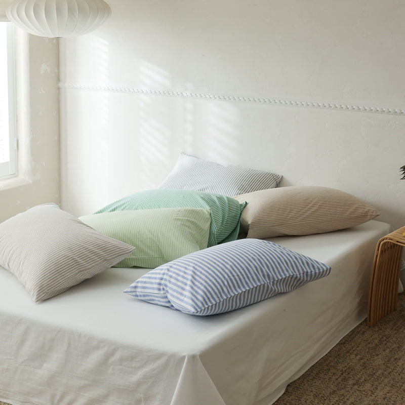The Linear Pillowcase Pair — Premium Washed Cotton