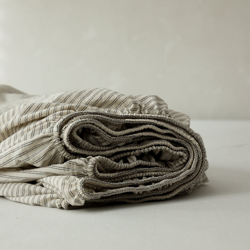 Desert Sand — The Linear Premium Washed Cotton Sheets