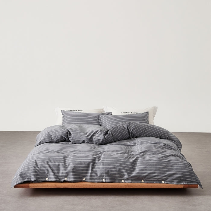 Grå Stripes - Bedding Set