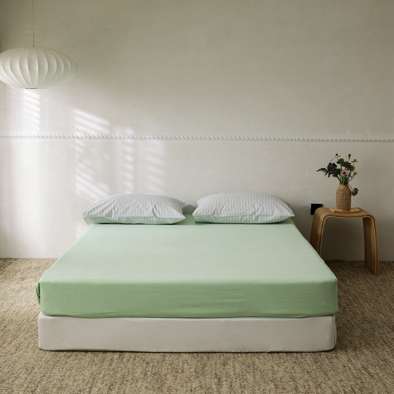 Sage Moss — Premium Washed Cotton Sheets