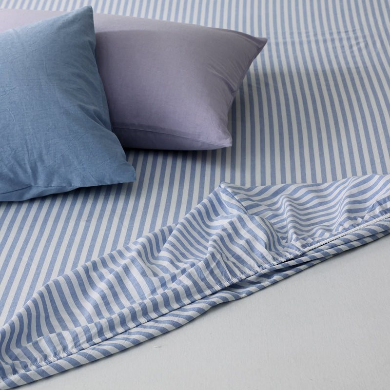 Deep Horizon — The Linear Premium Washed Cotton Sheets