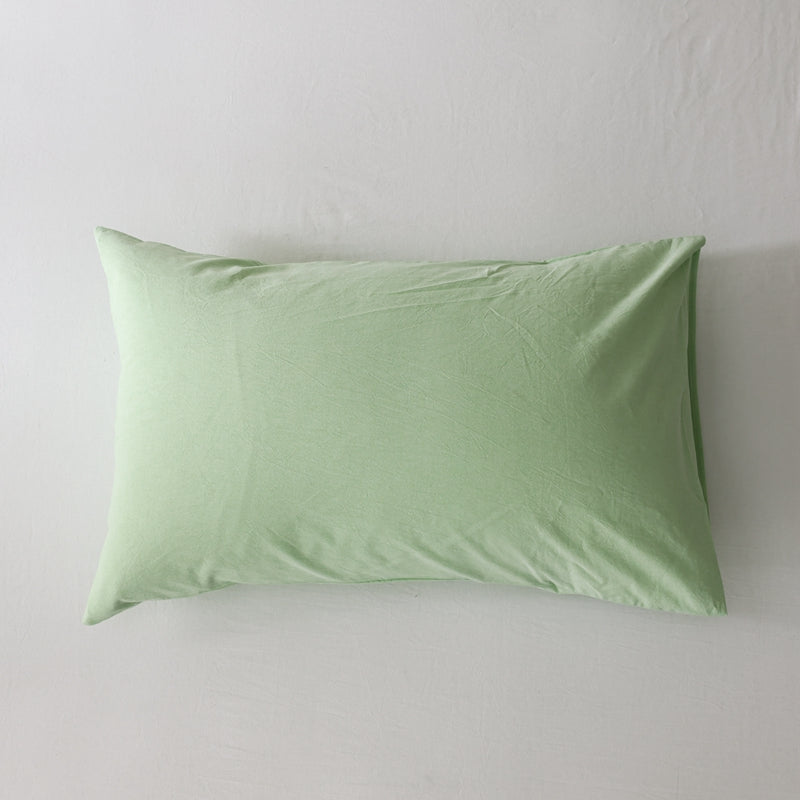 Premium Washed Cotton Pillowcase Pair