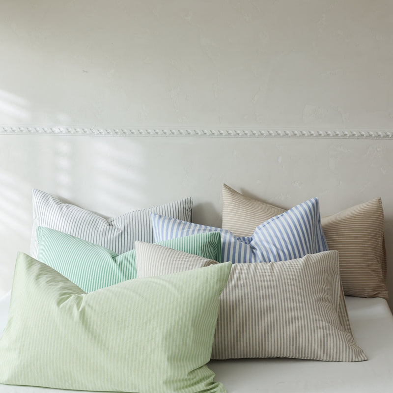 The Linear Pillowcase Pair — Premium Washed Cotton