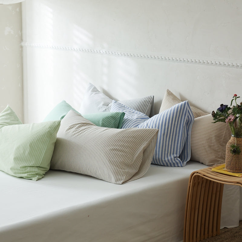 The Linear Pillowcase Pair — Premium Washed Cotton