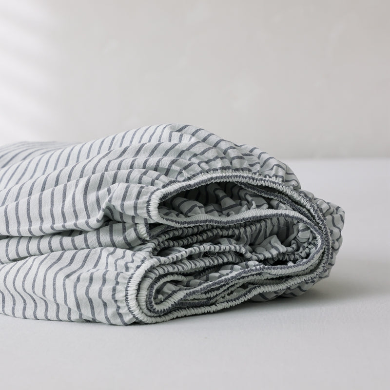 Obsidian — The Linear Premium Washed Cotton Sheets