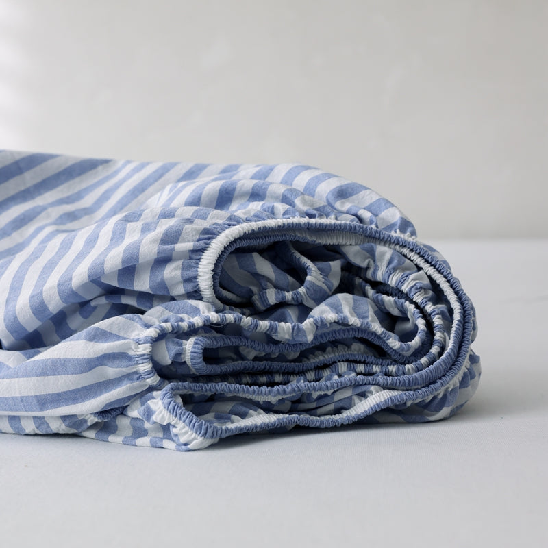 Deep Horizon — The Linear Premium Washed Cotton Sheets